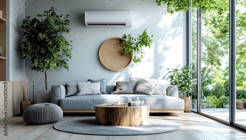 The modern interior design of a comfortable and bright living space