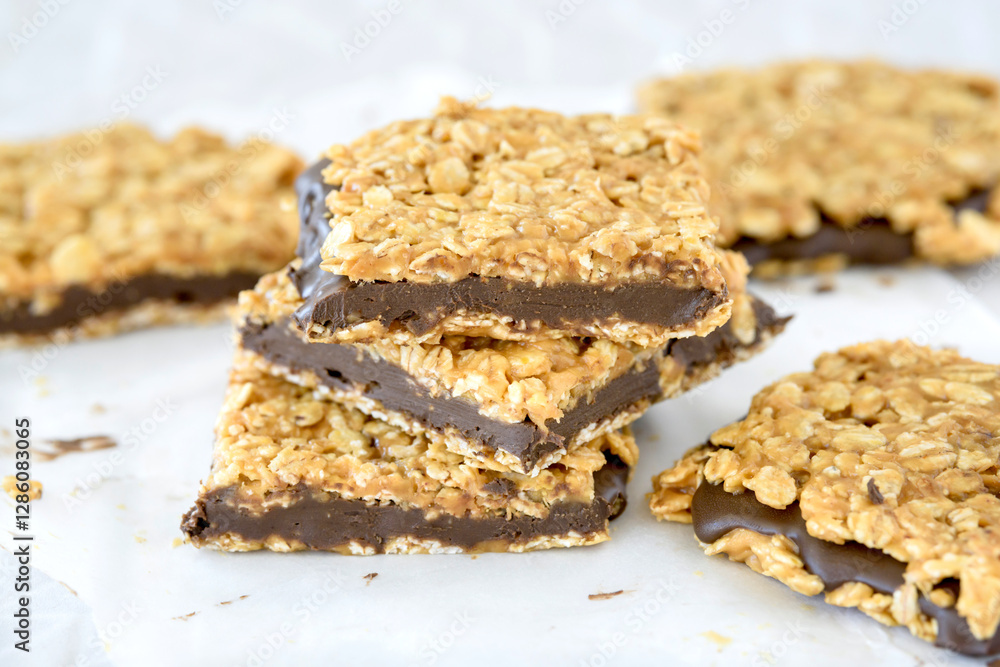 Oats cake with chocolate Oats cake with chocolate