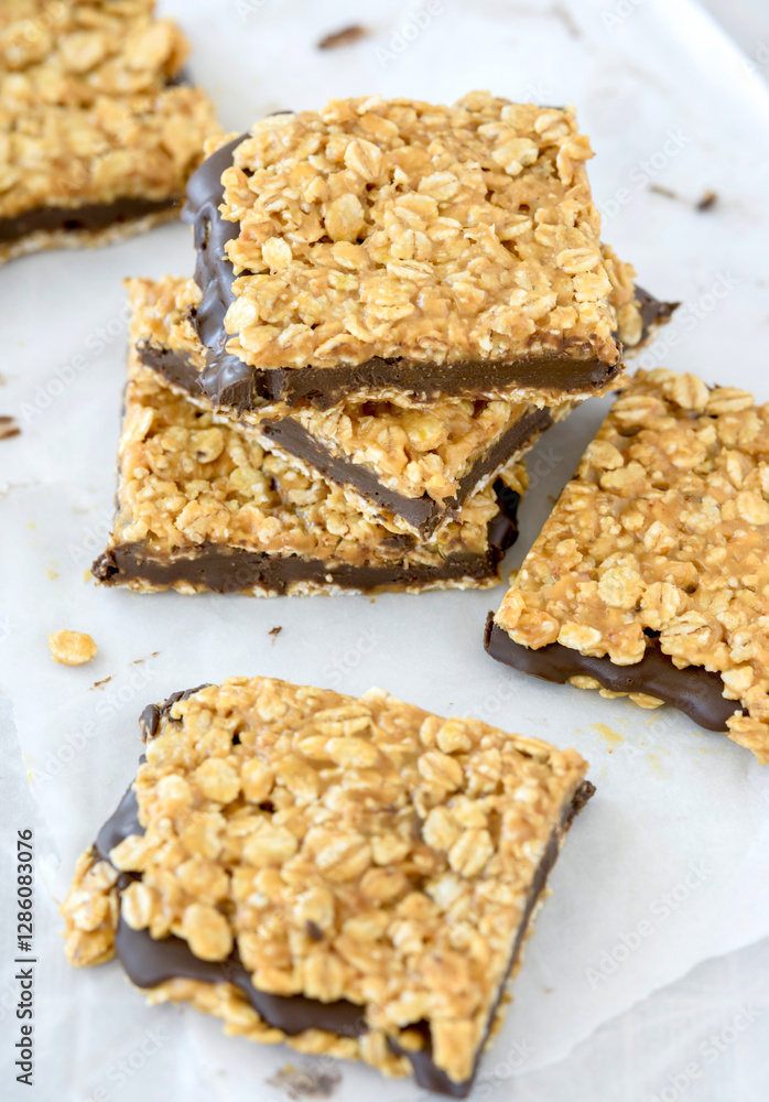 Oats cake with chocolate Oats cake with chocolate