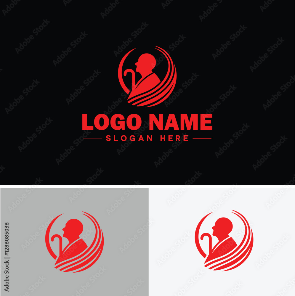 Senior Care icon Elderly care Geriatric care Senior assistance flat logo sign symbol editable vector Senior Care icon Elderly care Geriatric care Senior assistance flat logo sign symbol editable vector
