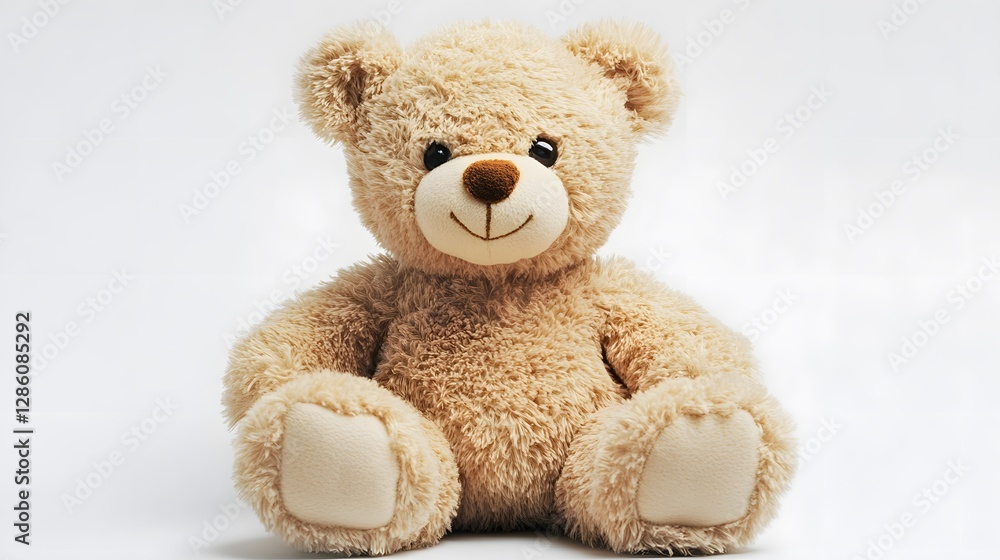 A soft plush teddy bear, clean white background, transparent isolate A soft plush teddy bear, clean white background, transparent isolate