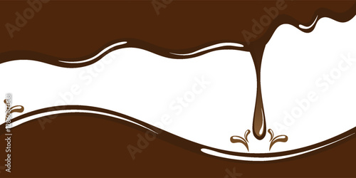 Melted chocolate vector eps10