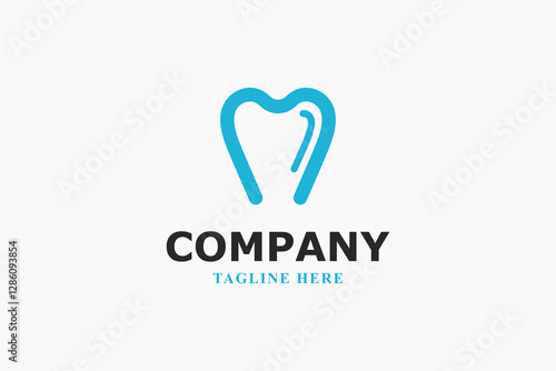 letter m and dental care clinic logo