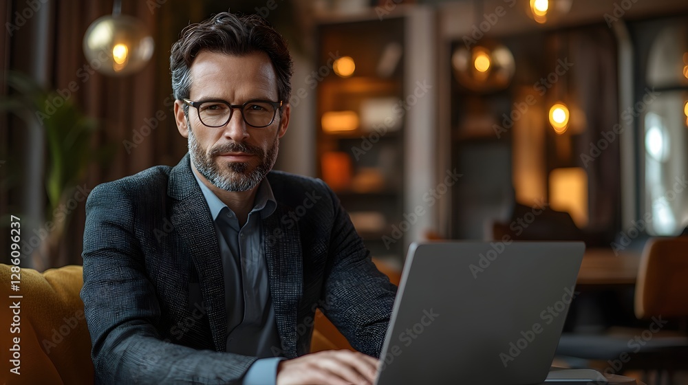 Remote business professional accessing secure cloud computing for enhanced security solutions in modern workspace Remote business professional accessing secure cloud computing for enhanced security solutions in modern workspace