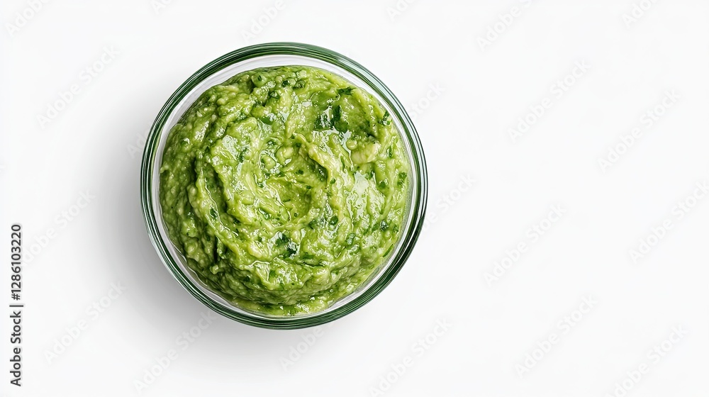 A bowl with guacamole A bowl with guacamole