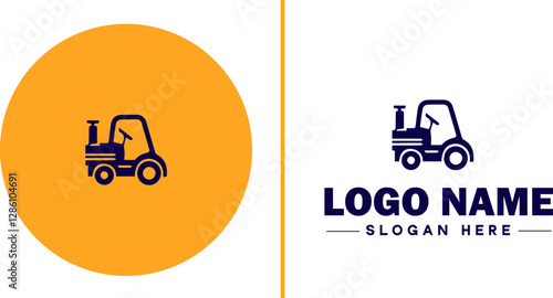 Industrial Equipment icon Machinery Industrial tools Manufacturing equipment flat logo sign symbol editable vector
