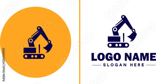 Industrial Equipment icon Machinery Industrial tools Manufacturing equipment flat logo sign symbol editable vector