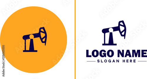 Industrial Equipment icon Machinery Industrial tools Manufacturing equipment flat logo sign symbol editable vector
