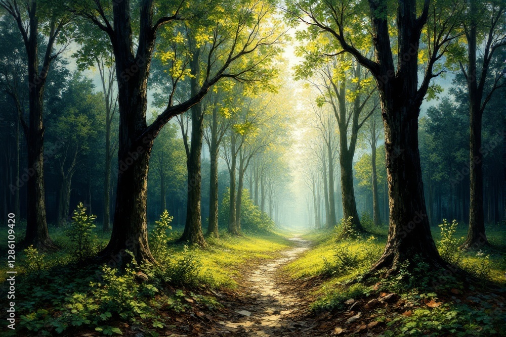 Abstract patterns of dappled sunlight dancing on a forest floor organic and artistic natural composition Abstract patterns of dappled sunlight dancing on a forest floor organic and artistic natural composition