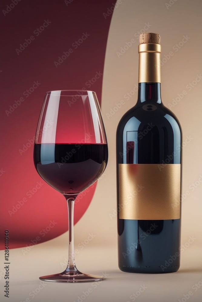 intimate setting featuring a elegant, curved wine glass filled with a rich intimate setting featuring a elegant, curved wine glass filled with a rich