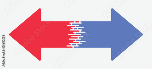 Collection of flat left and right arrow vector icons in red and blue for app or web. Vector illustration Free Download Collection of flat left and right arrow vector icons in red and blue for app or web. Vector illustration - GFXLoad