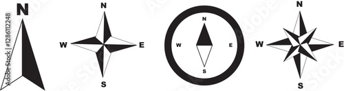 compass vector set collection graphic clipart design