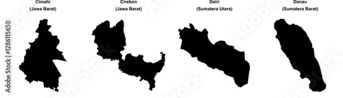 Cimahi, Cirebon, Dairi, Danau outline maps