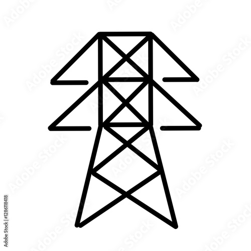 hydrogen energy line icon