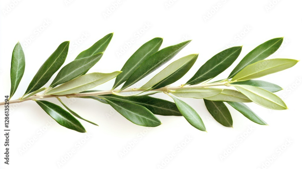 Fresh Olive Branch Isolated on White Background Fresh Olive Branch Isolated on White Background