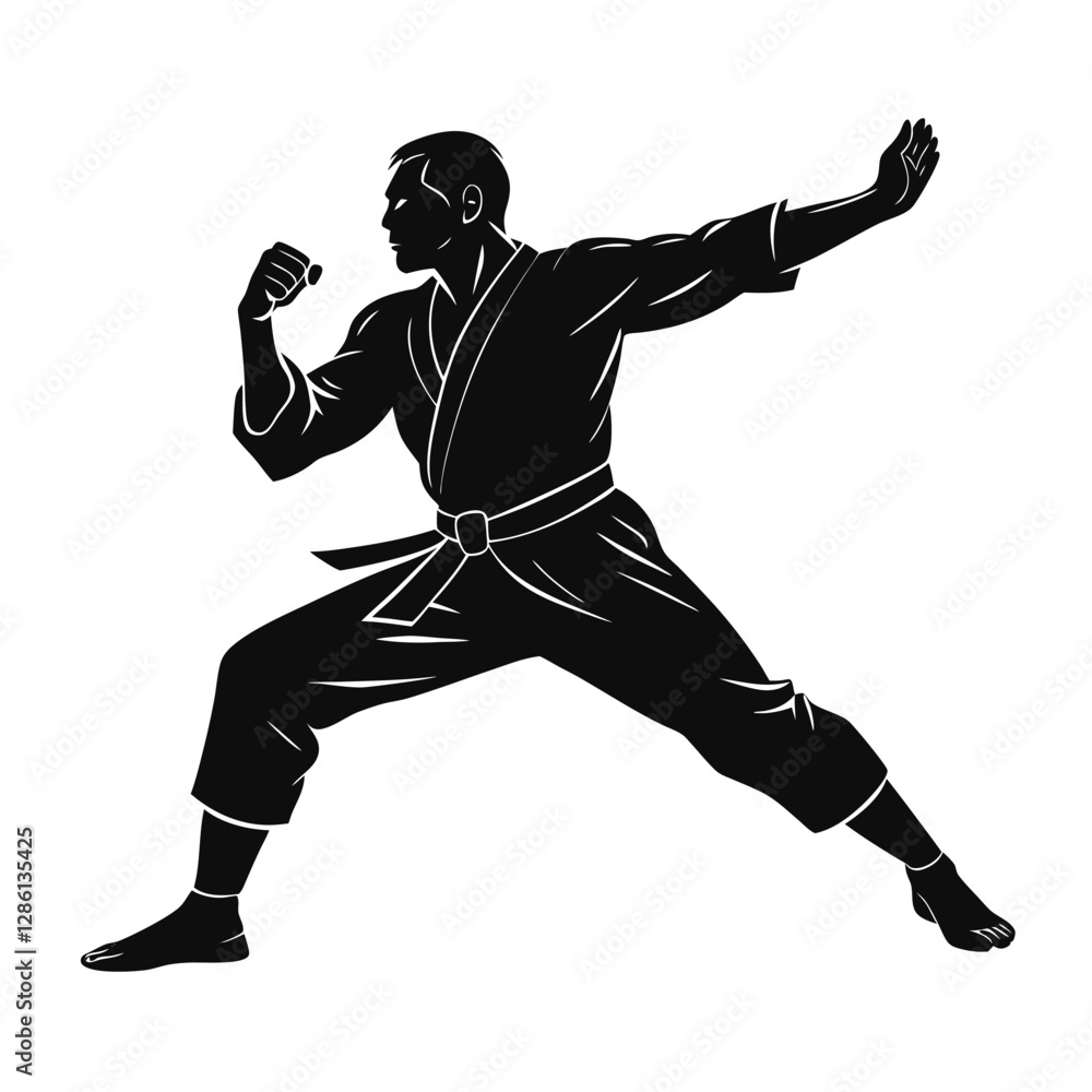 Naklejka premium Martial art Vector Illustration 