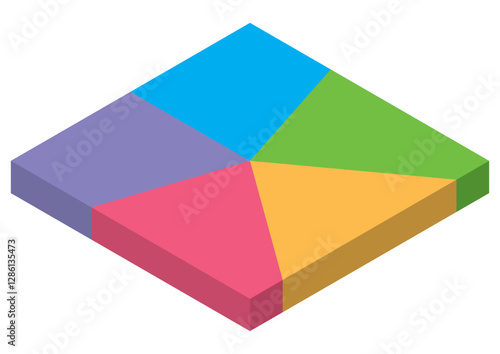 カラフルなグラフをイメージしたイラスト