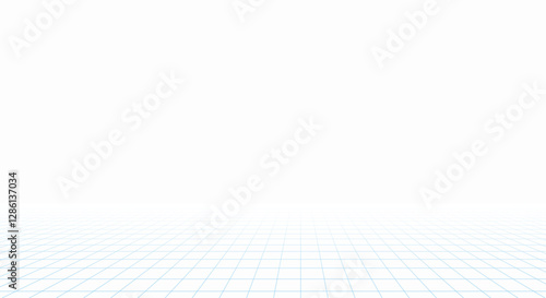 Perspective grid. Abstract wireframe landscape