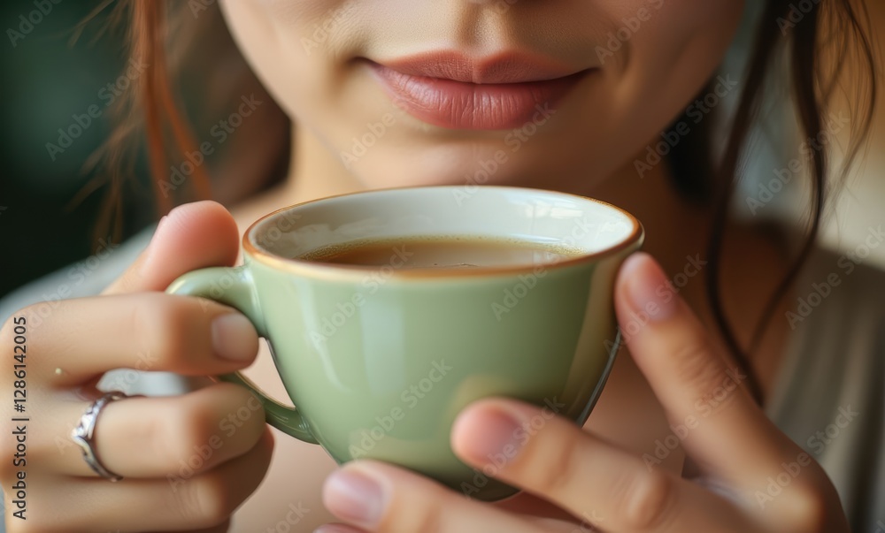 Young woman enjoying a cup of coffee Young woman enjoying a cup of coffee