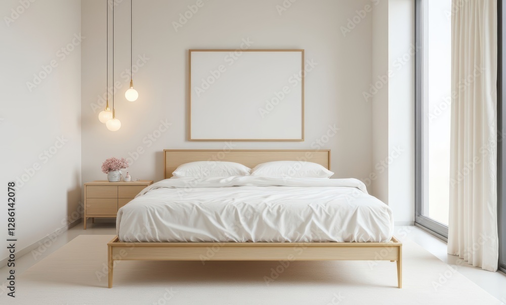 Modern, minimalistic bedroom interior Modern, minimalistic bedroom interior