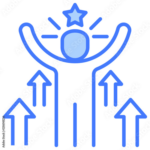 Motivation Blue Icon