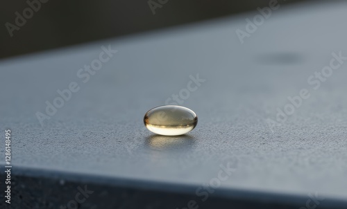 Close-up of a golden capsule photo