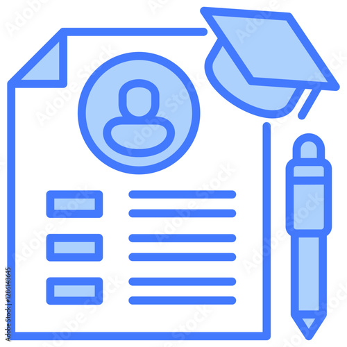 Curriculum Blue Icon