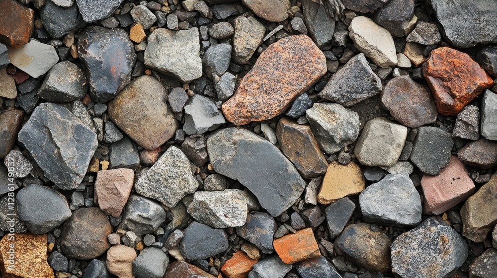 Rough Textured Stones Background - Close Up of Varied Colored Rocks Rough Textured Stones Background - Close Up of Varied Colored Rocks