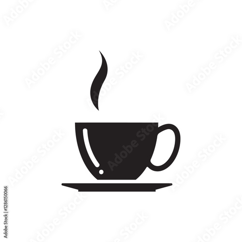Coffee and Tea cup icon vector template. Hot cup beverage design