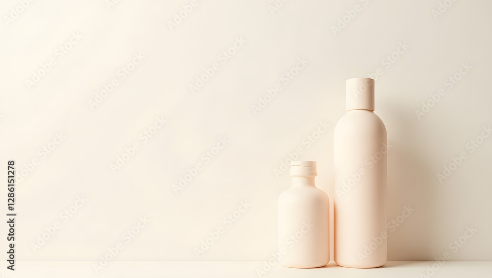 White wine bottle on different backgrounds with a focus on clean and minimal design White wine bottle on different backgrounds with a focus on clean and minimal design