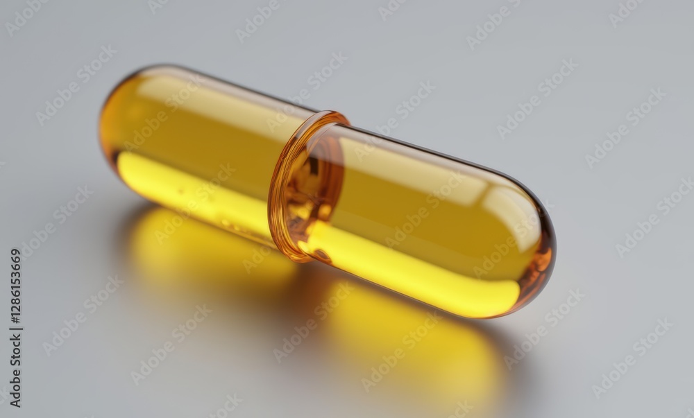 Golden nutritional supplement capsule Golden nutritional supplement capsule