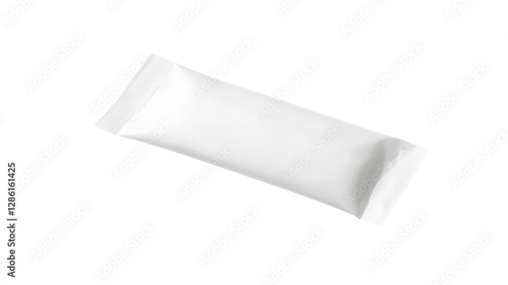 Packaged white item on a plain background with no visible branding or labels, often used for various consumer products Packaged white item on a plain background with no visible branding or labels, often used for various consumer products
