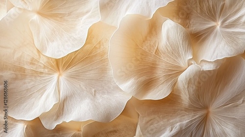 Delicate Beige Petals Close-up Macro Photography, Organic Texture, Floral Composition, Abstract Art, Botanical, Nature. Floral Photography, Abstract Art