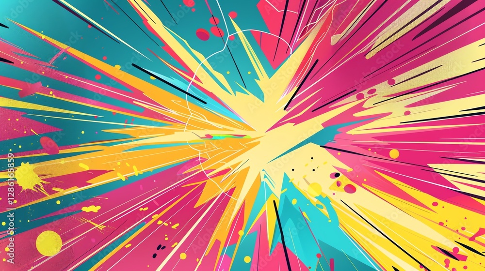 A colorful, abstract image with a burst of color in the center. A colorful, abstract image with a burst of color in the center.