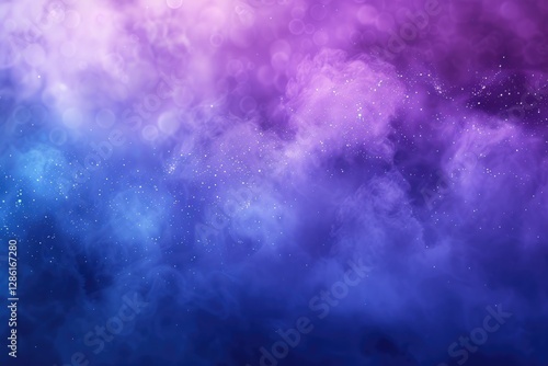 Wallpaper Mural Abstract cosmic background with purple and blue nebula, bokeh, and sparkling stars. Torontodigital.ca