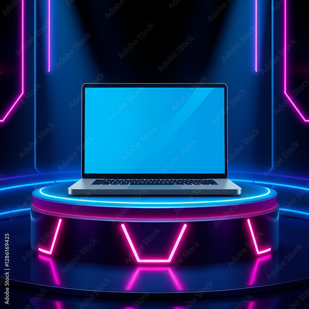 laptop computer on black background laptop computer on black background