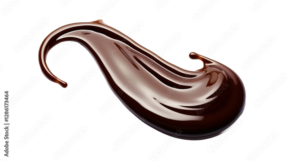 Delicious melted chocolate splash on transparent background PNG.
Delicious melted chocolate splash on transparent background PNG.