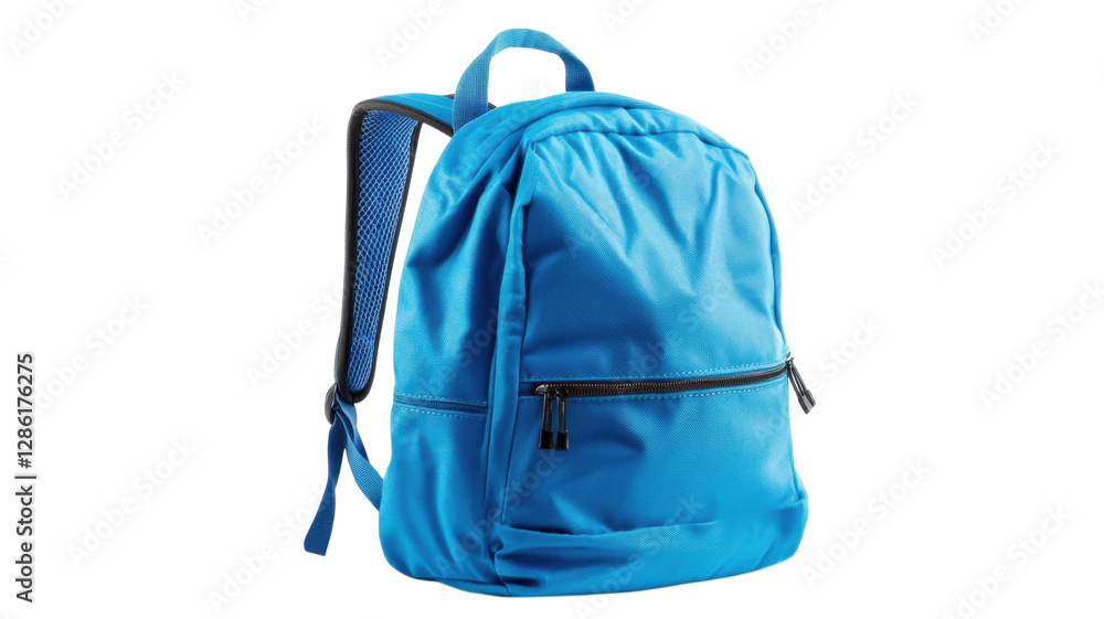 Bright blue backpack suitable for school or travel with stylish design and spacious compartments for essentials