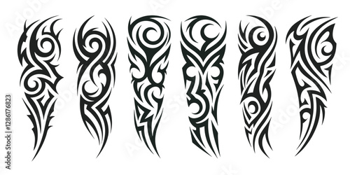 Top Trending Tribal Tattoo Sleeve Designs for Arm Masculine and Feminine Styles.