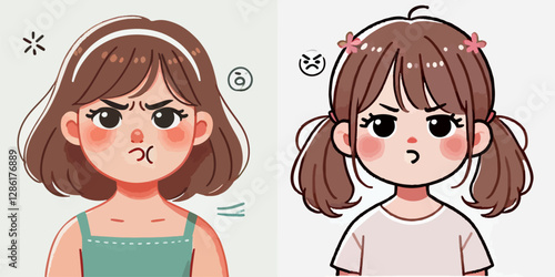 Vector of a child throwing a tantrum