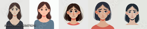 Vector of a person who is sad and disappointed