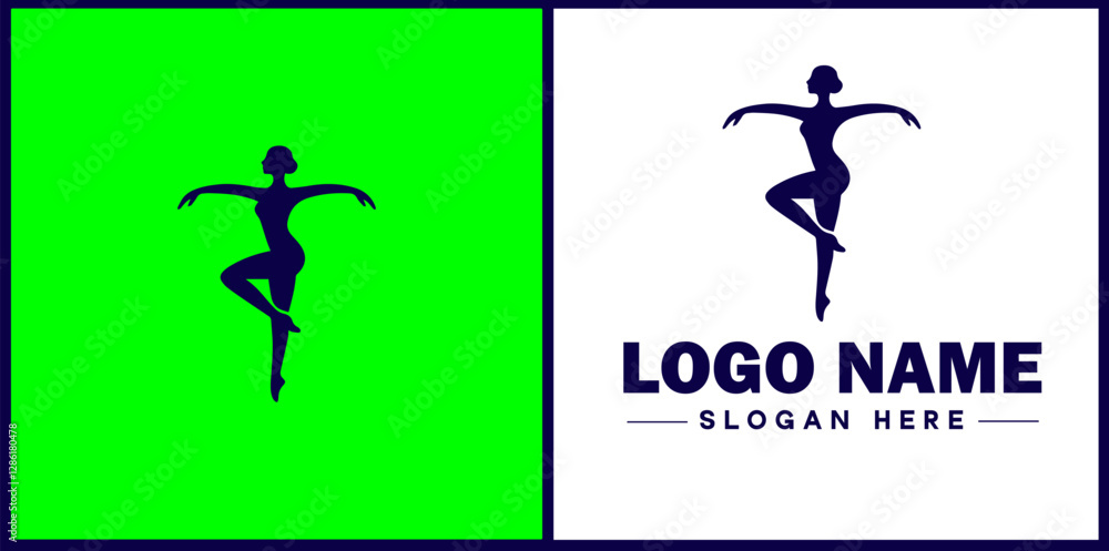 Dance Studio icon Dance academy Dance school Dance center flat logo sign symbol editable vector Dance Studio icon Dance academy Dance school Dance center flat logo sign symbol editable vector