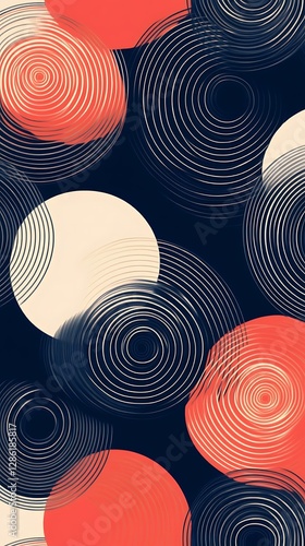 Wallpaper Mural Background with circles in different colours Torontodigital.ca