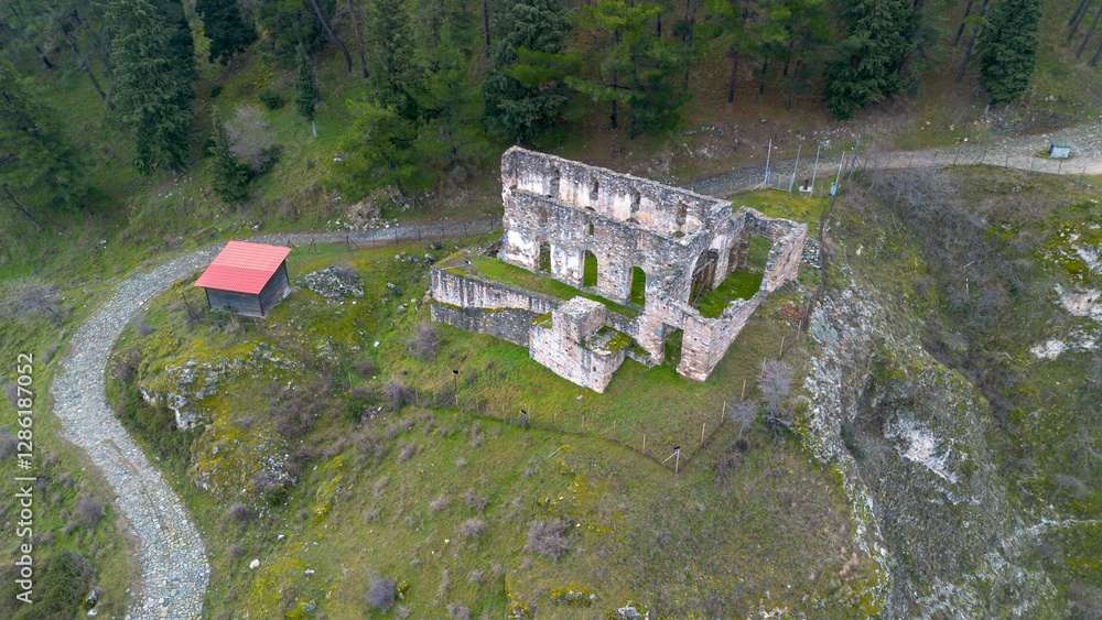 Old ancient historical Servia Castle - Kozani - Greece