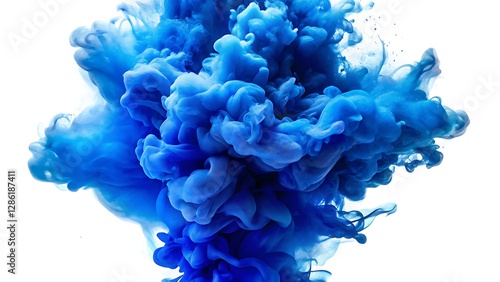 blue smoke on white background