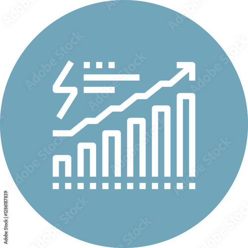 energy consumption flat line web icon concept