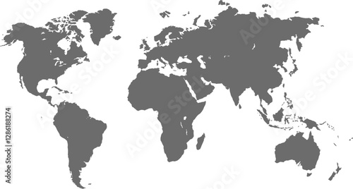 World map flat vector illustration concept