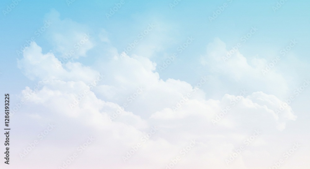 Serene Pastel Sky Soft Cloudscape Dreamy Blue and Pink Hues Peaceful Background Serene Pastel Sky Soft Cloudscape Dreamy Blue and Pink Hues Peaceful Background