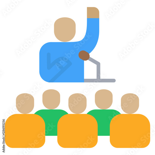 Public Speaking Flat Icon