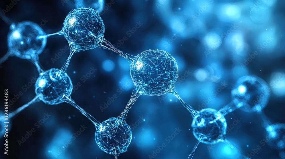 Intricate molecular structure representing various molecules in scientific study Intricate molecular structure representing various molecules in scientific study